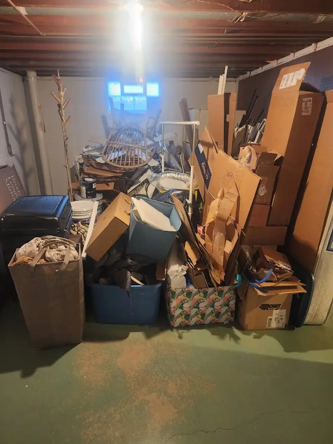 Roll-off dumpster container at job site for 20 Yard Dumpster Rental in Aiken